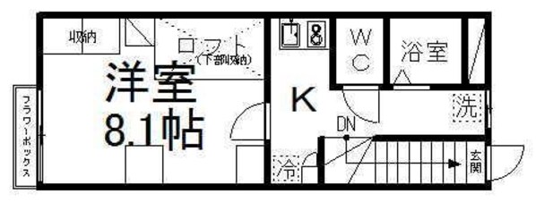 ジーケィ参番館の物件間取画像